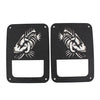 Fishbone Offroad 07-18 Jeep Wrangler JK - Black Textured Powdercoat Tail Light Covers