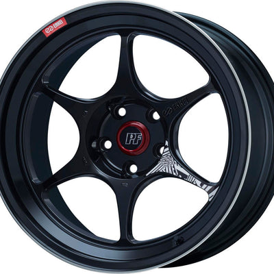 Enkei PF06 18x9.5in 5x114.3 BP 20mm Offset 75mm Bore Black Machined Wheel