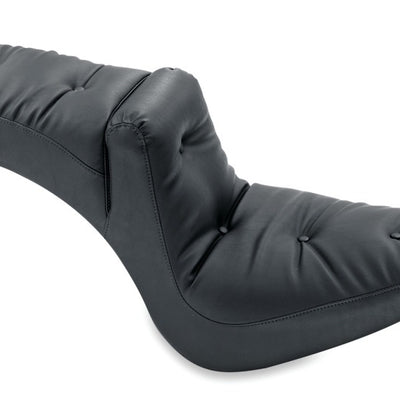 Mustang 06-17 Harley Softail Wide Tire (200mm) Duke Extra Wide 1PC Seat Regal - Black