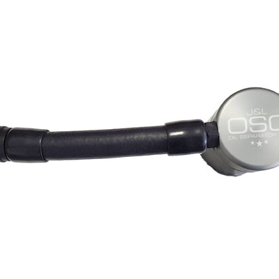 J&L 05-10 Ford Mustang GT Driver Side Oil Separator 3.0 V2 - Clear Anodized