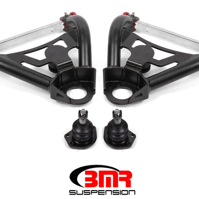 BMR 64-72 A-Body Upper Non-Adj. A-Arms w/ Stock Spindles (Polyurethane) - Black Hammertone