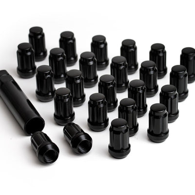 ICON Alloys Lug Nut Kit Black - 1/2in - 24 Lug Nuts w/ Key
