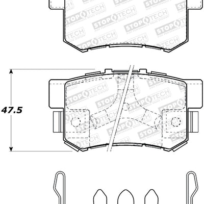StopTech 05-16 Honda CR-V Street Rear Brake Pads