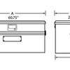 Tradesman Aluminum Flush Mount Truck Tool Box Full/Wide (60in.) - Brite