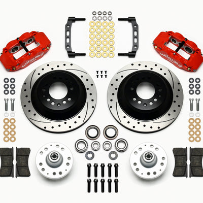 Wilwood Narrow Superlite 6R Front Hub & 1PC Rtr Kit 12.88in Dril -Red 74-80 Pinto/Mustang II