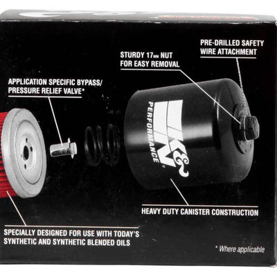 K&N Oil Filter for 2005-2014 BMW K1200 GT/R/RS/S/ K1300 GT/R/S/ R1200 GS/R/RT S1000RR