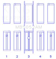 King Engine Bearings Chrysler/Mitsubishi 122ci 2.0L (Size STD) Main Bearing Set