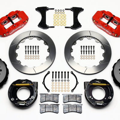 Wilwood Narrow Superlite 4R Rear P-Brk Kit 12.88in Red Chevy C-10 2.42 Offset 5-lug