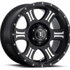 ICON Shield 17x8.5 6x135 6mm Offset 5in BS 87.1mm Bore Satin Black/Machined Wheel