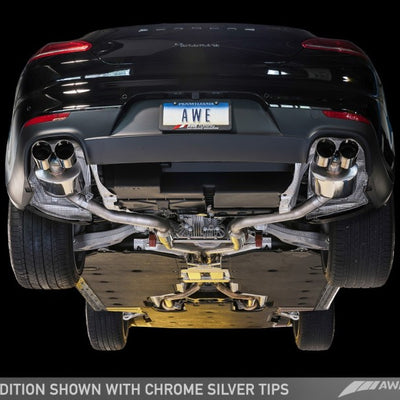 AWE Tuning Panamera 2/4 Track Edition Exhaust (2011-2013) - w/Chrome Silver Tips