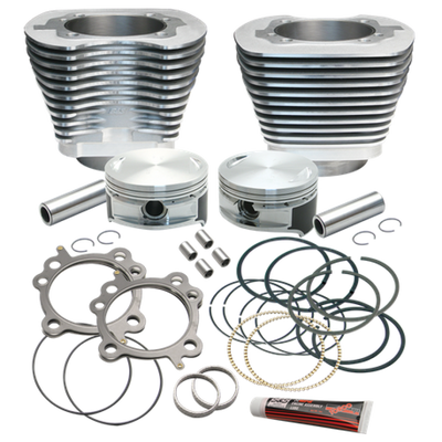 S&S Cycle 99-16 BT Replacement 3-7/8in Bore Cylinder & Piston Kit For S&S 106in Stroker Kit - Silver