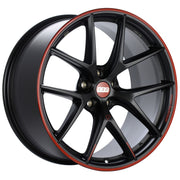 BBS CI-R Nurburgring Edition 20x9 5x112 ET25 Satin Black/Red Lip Wheel - 82mm PFS/Clip Req.