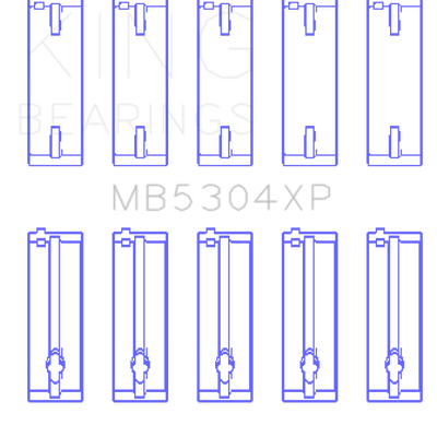 King Engine Bearings Mazda B6/B6-T/ZM/B3/B5 Main Bearing Set - Size STD