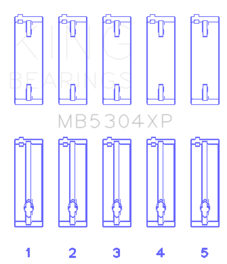 King Engine Bearings Mazda B6/B6-T/ZM/B3/B5 Main Bearing Set - Size STD