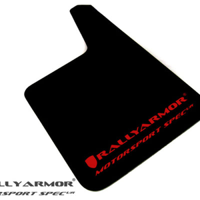 Rally Armor Universal Fit (No Hardware) Motorsport Spec Black UR Mud Flap Red Logo