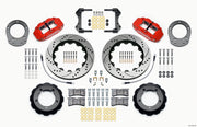 Wilwood Narrow Superlite 4R Front Hat Kit 14.00in Drill Red 76-77 Ford Bronco Dana 44 w/Lines