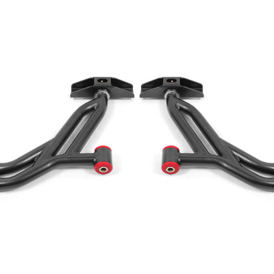 BMR Suspension 05-14 Ford Mustang Lower A-Arms - Black Hammertone - Non-Adjustable