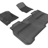 3D MAXpider 2014-2019 Chevrolet Silverado Crew Cab Kagu 1st & 2nd Row Floormats - Black