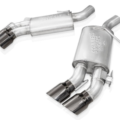 Stainless Works 16-21 Camaro SS 3in Redline SW Connect Axle Back w/Valve - 4in Quad Black Tips