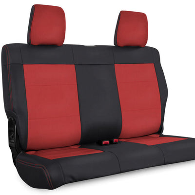 PRP 08-10 Jeep Wrangler JKU Rear Seat Cover/4 door - Black/Red