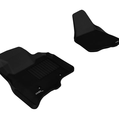 3D MAXpider 2011-2012 Ford F-250/350/450 Supercab/Supercrew Kagu 1st Row Floormat - Black