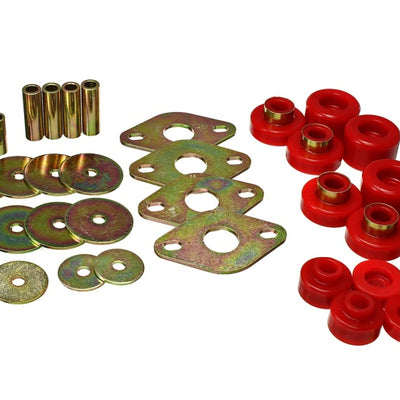 Energy Suspension 01-04 Toyota Tacoma Prerunner Body Mount Bushing Set - Red