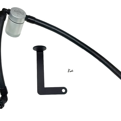 J&L 10-19 Ford Flex EcoBoost V6 Passenger Side Oil Separator 3.0 - Clear Anodized