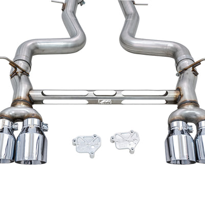 AWE Tuning BMW F8X M3/M4 Track Edition Catback Exhaust - Chrome Silver Tips