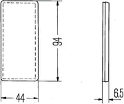 Hella Reflective Adhesive 3326 SAE/ECE Red 2-Pack