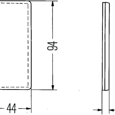 Hella Reflective Adhesive 3326 SAE/ECE Red 2-Pack