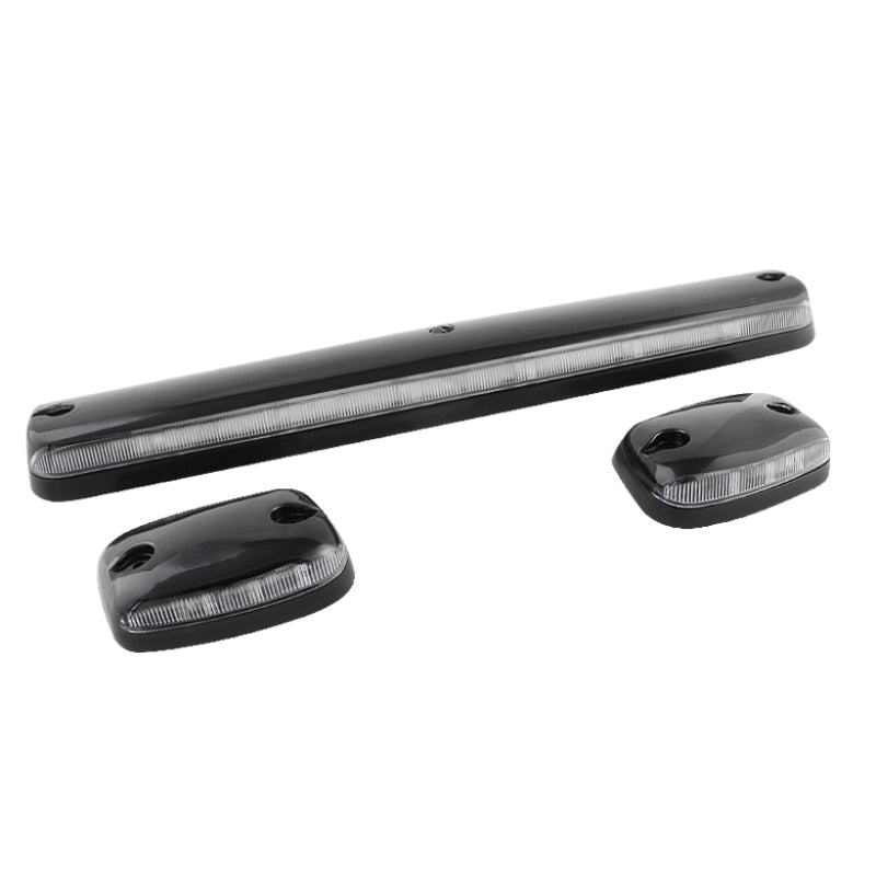 xTune Chevy Silverado 07-13 Amber LED Cab Roof Lights Clear ACC-LED-CS07-CR-C