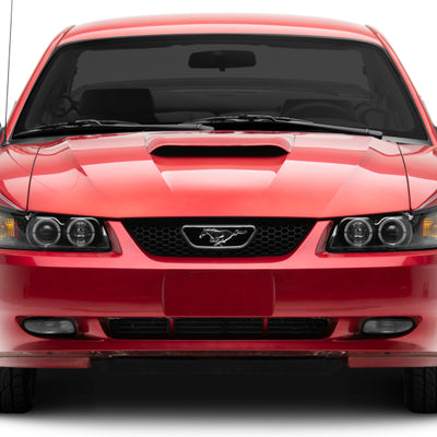 Raxiom 99-04 Ford Mustang Dual LED Halo Projector Headlights- Black Housing (Clear Lens)