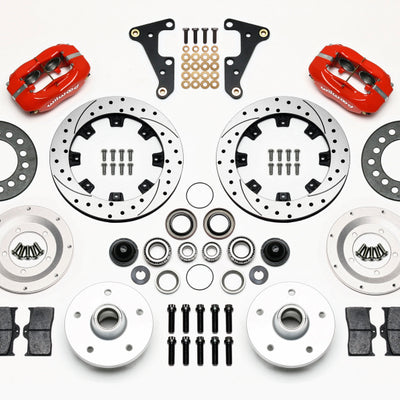 Wilwood Forged Dynalite Front Kit 11.75in Drilled Red 41-55 Cadillac