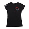 Zone Offroad Black Premium Cotton T-Shirt w/ Patriotic Zone Logos - Womens - S