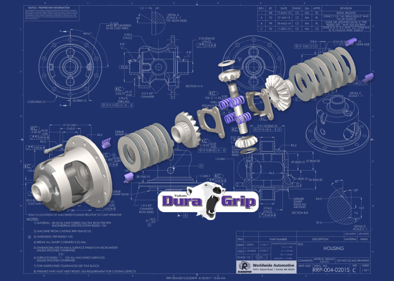 Yukon Gear Dana 60 4.56 & Up Dura Grip Positraction Narrow 32 Spline ABS Compatible