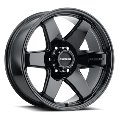 Raceline 942B Addict 18x8in / 6x139.7 BP / 35mm Offset / 106.1mm Bore - Gloss Black Wheel