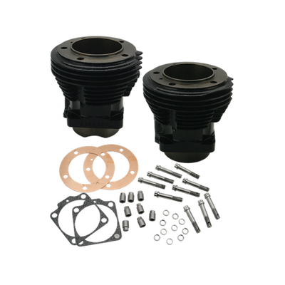 S&S Cycle 66-84 BT w/ S&S 98in Sidewinder Kit 3-5/8in Bore Cylinder Set - Gloss Black