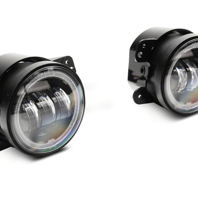 Raxiom 07-18 Jeep Wrangler JK Axial Series 4-In LED Fog Lights w/ RGB Halo