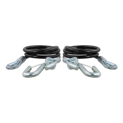 RockJock Curt Towing Safety Cable Kit 44 1/2in Long w/ 2 Snap Hooks 5000lbs 2-Pack
