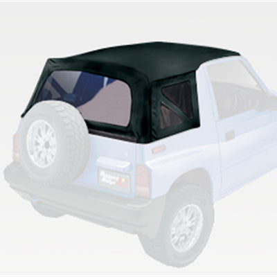 Rugged Ridge XHD S-Top Black Denim Clear Windows 95-98 Sidekicks