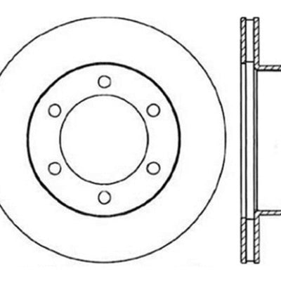 StopTech 95-03 Toyota Tacoma (6 Lug) / 96-00 4Runner Front Right Slotted & Drilled Rotor