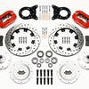 Wilwood Forged Dynalite Front Kit 12.19in Drill Red 1965-1969 Mustang Disc & Drum Spindle