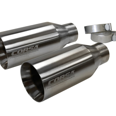 Corsa 2017-2020 Ford F-150 Raptor 3in Inlet / 5in Outlet Satin Polished Tip Kit (For Corsa Exh Only)