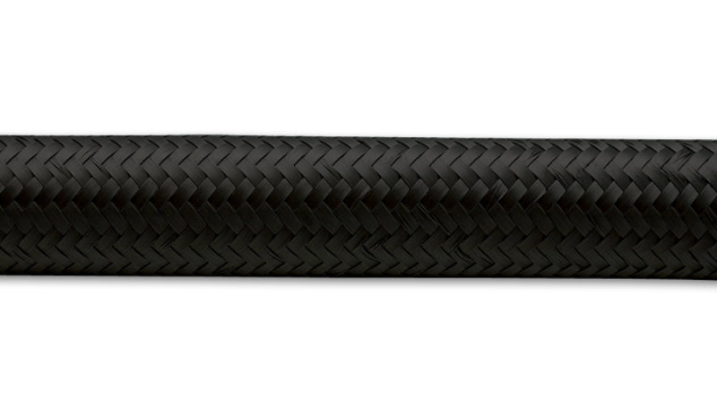 Vibrant -6 AN Black Nylon Braided Flex Hose (5 foot roll)