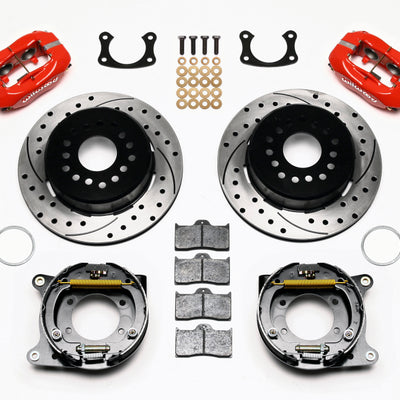 Wilwood Forged Dynalite P/S P-B Kit Drilled-Red New Big Ford 2.50in Offset