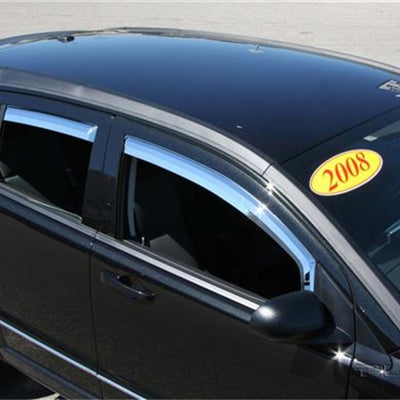 Putco 07-12 Dodge Caliber (Set of 4) Element Chrome Window Visors