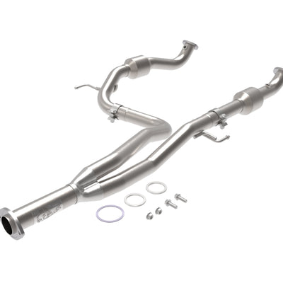 aFe Toyota Tacoma 16-17 V6-3.5L Twisted Steel Y-Pipe w/ Cat