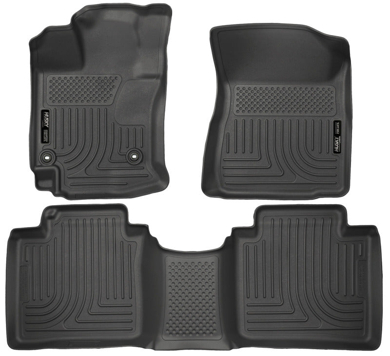 Husky Liners 15 Toyota Venza WeatherBeater Front & Second Row Tan Floor Liners Black