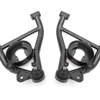 BMR 82-92 F-Body A-arms Lower DOM, Non-adj Delrin Bushings Spring Pocket - Black Hammertone