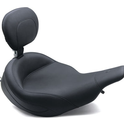 Mustang 97-07 Harley Electra Glide, Rd Glide Super Touring Solo Seat w/Driver Backrest - Black